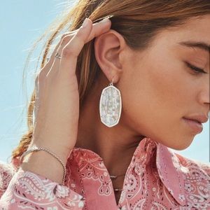 Rare Kendra Scott White Abalone Earrings